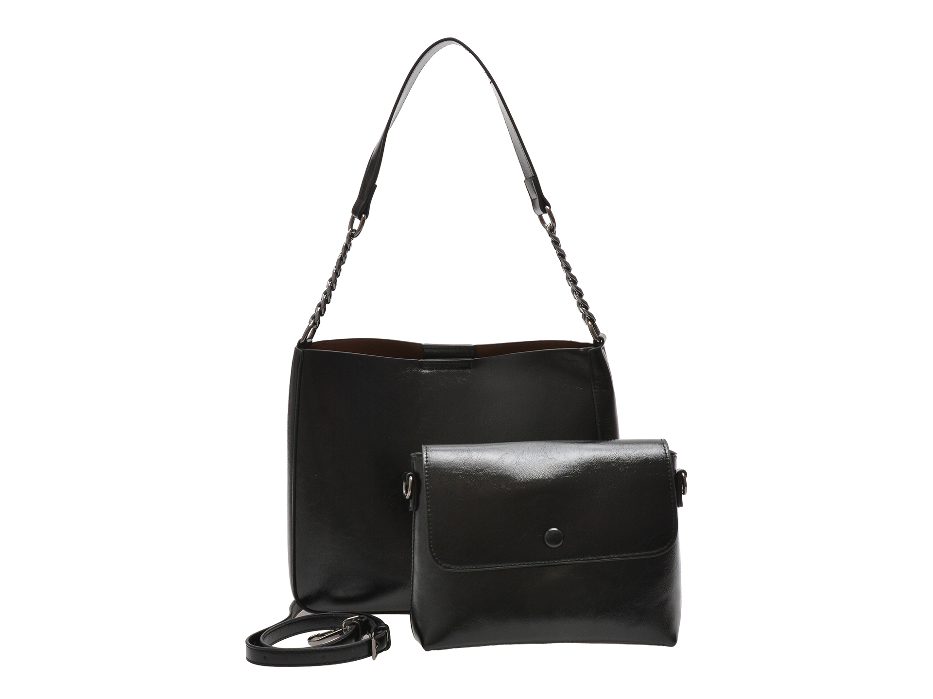 Geanta FLAVIA PASSINI neagra, 2620, din piele ecologica