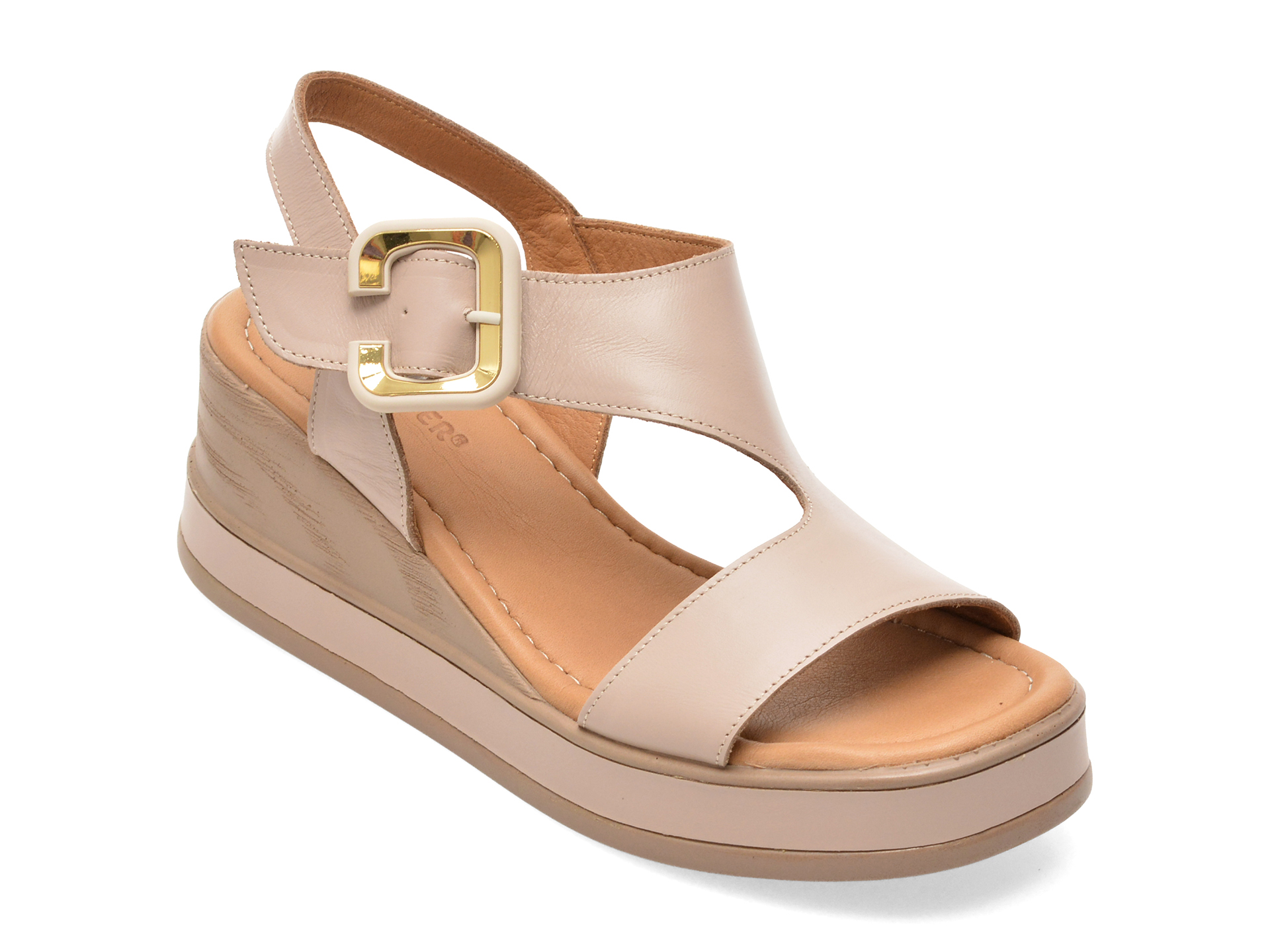 Sandale GOLD DEER gri, 22071, din piele naturala