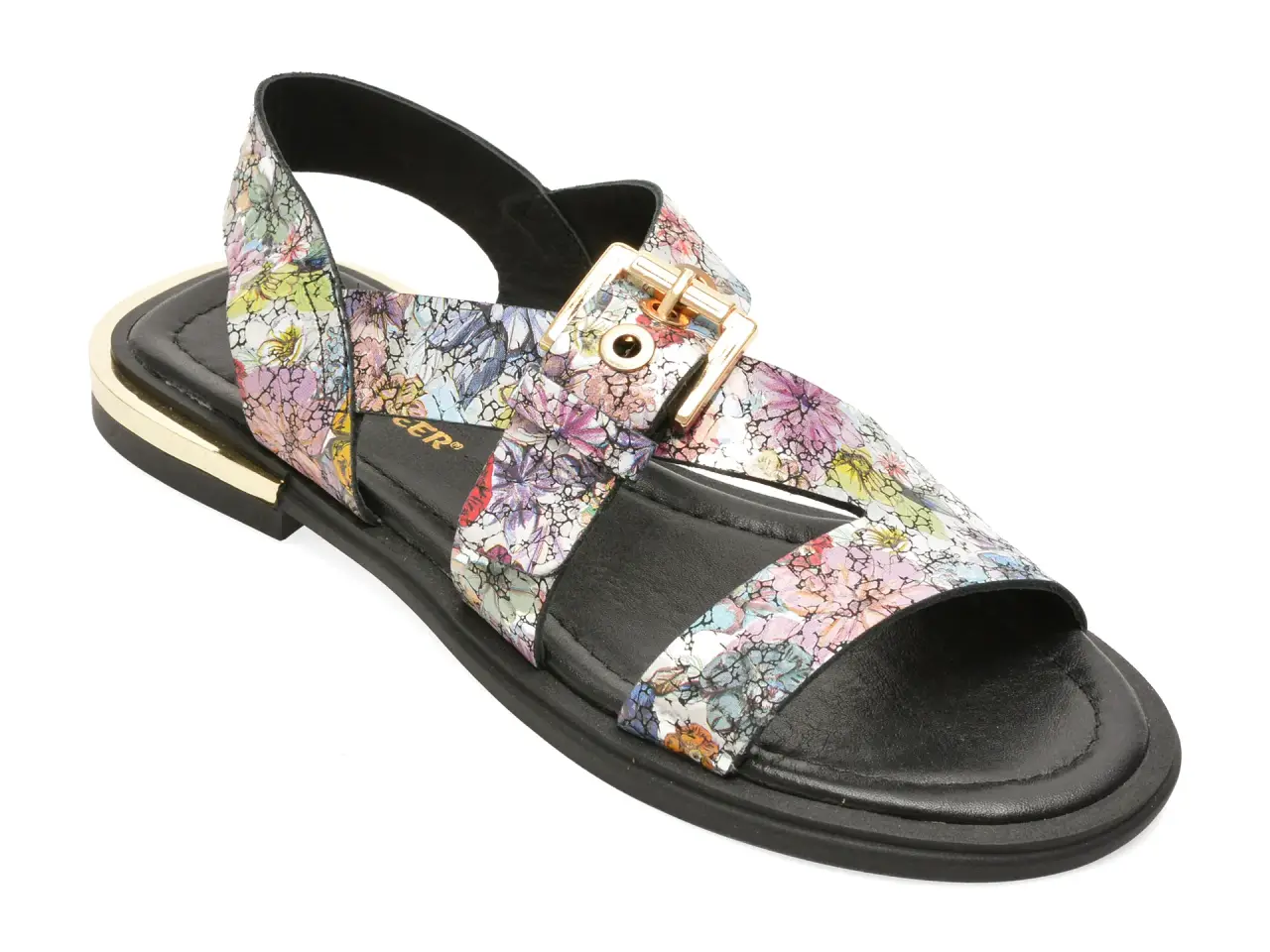 Sandale GOLD DEER multicolor, 458015, din piele naturala