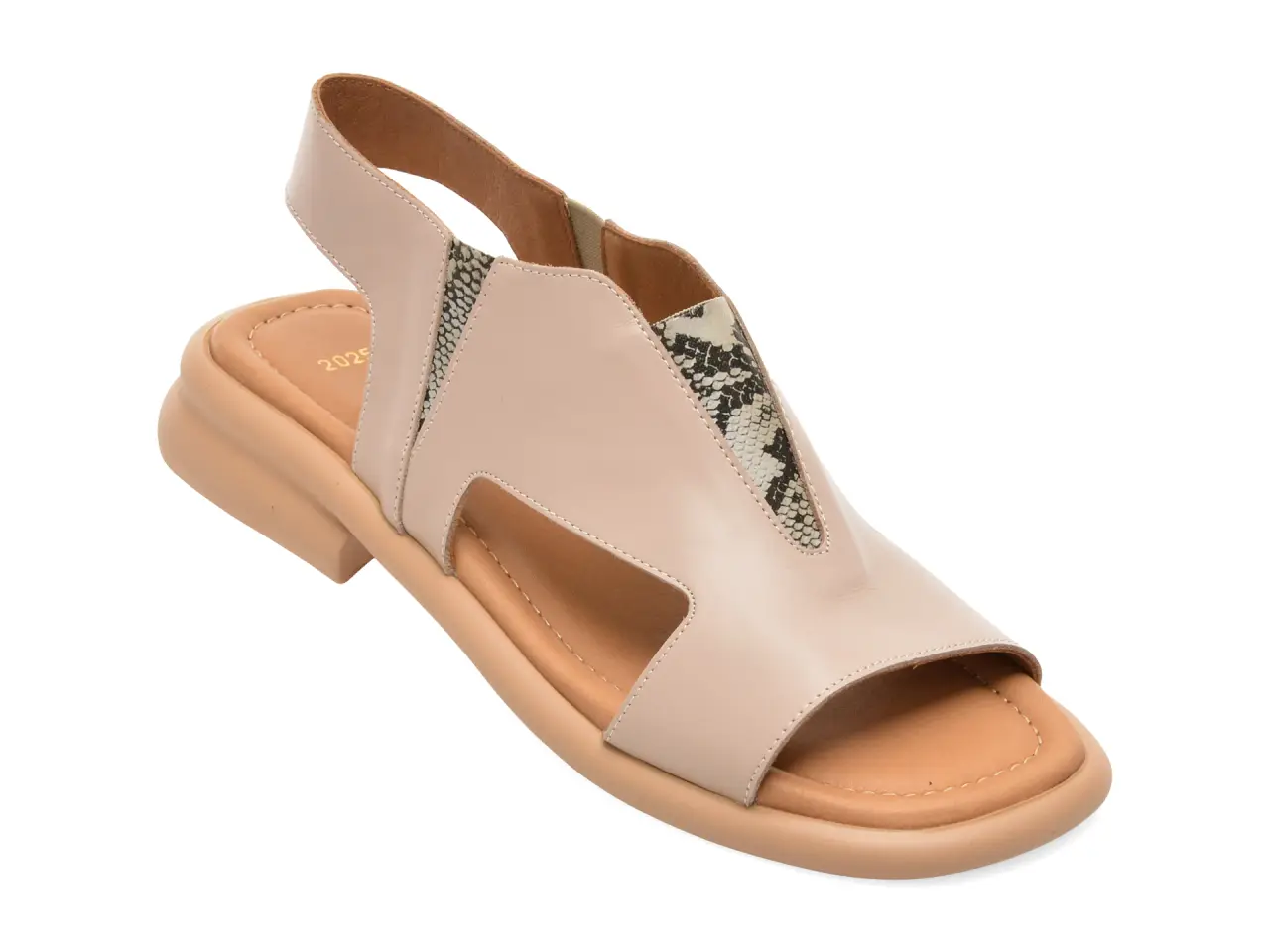 Sandale GOLD DEER gri, 22025, din piele naturala