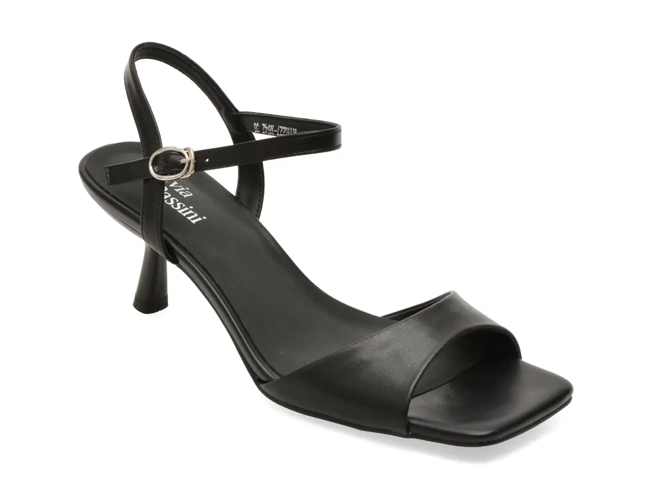 Sandale elegante FLAVIA PASSINI negre, X642, din piele naturala