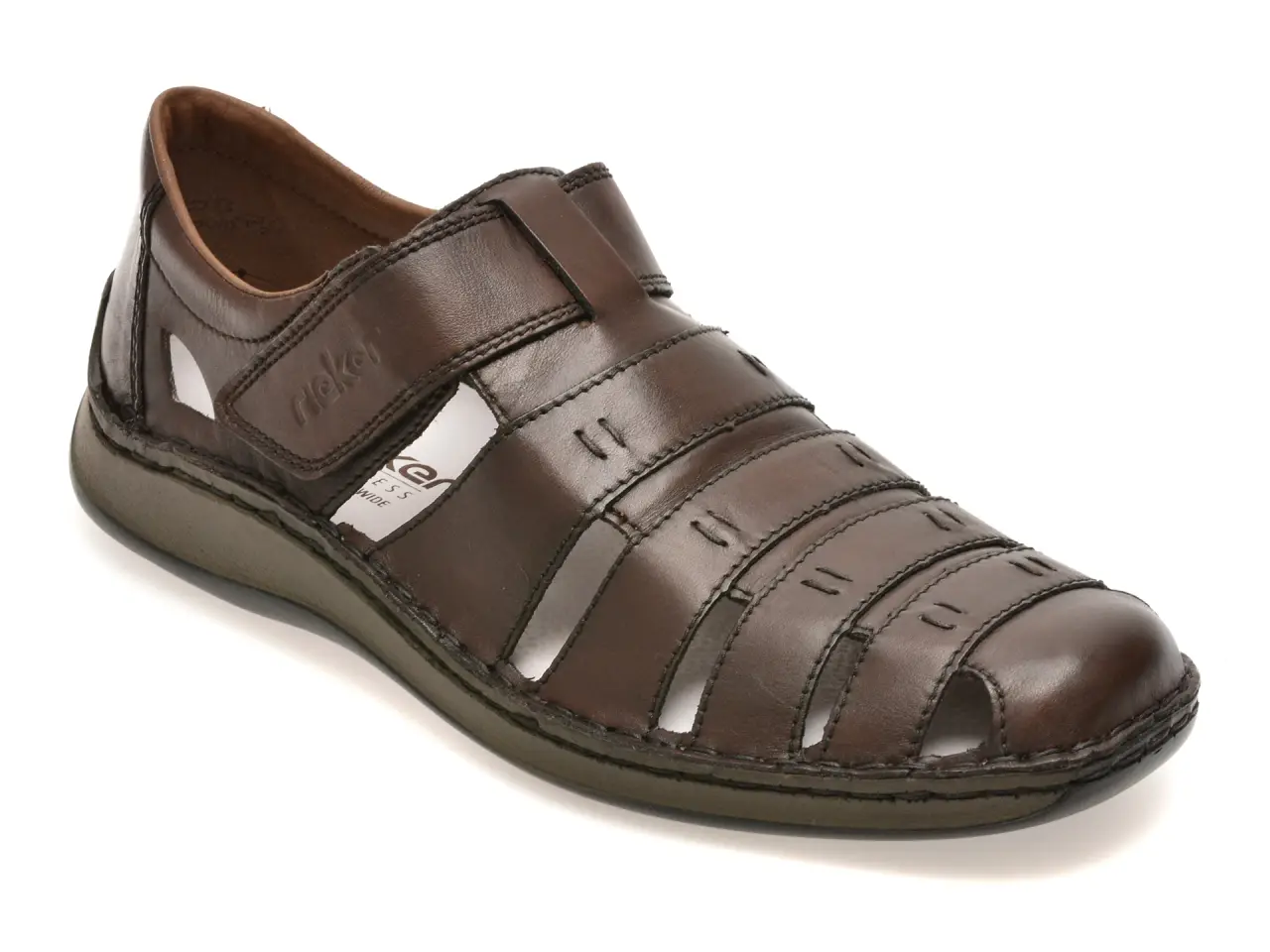 Pantofi RIEKER maro, 5279, din piele naturala