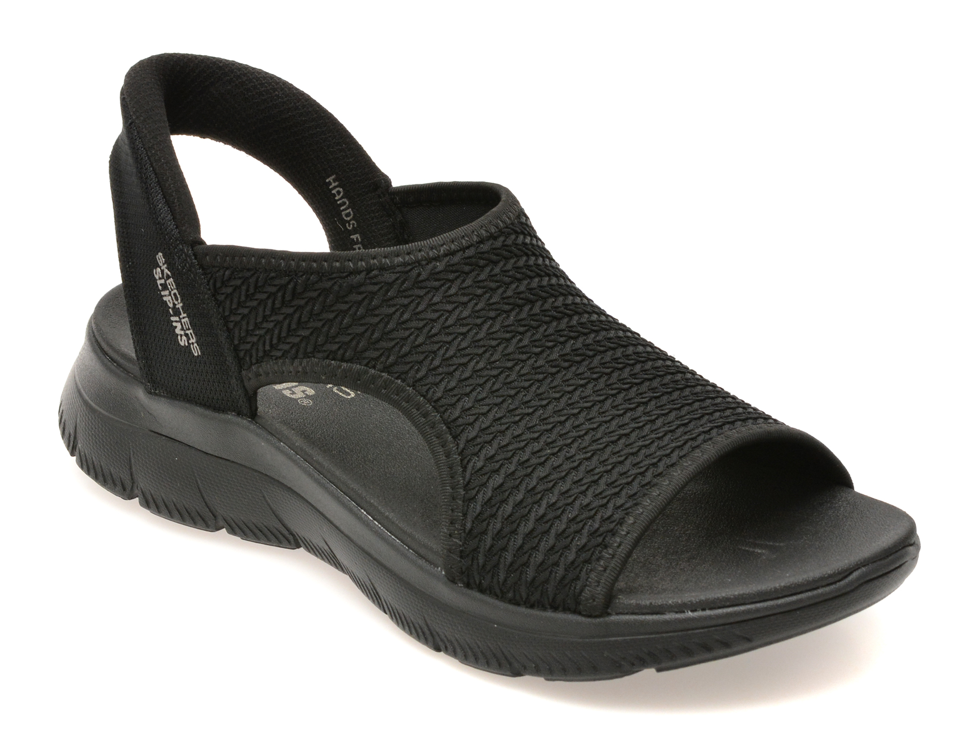 Sandale SKECHERS negre, SUMMITS, din material textil