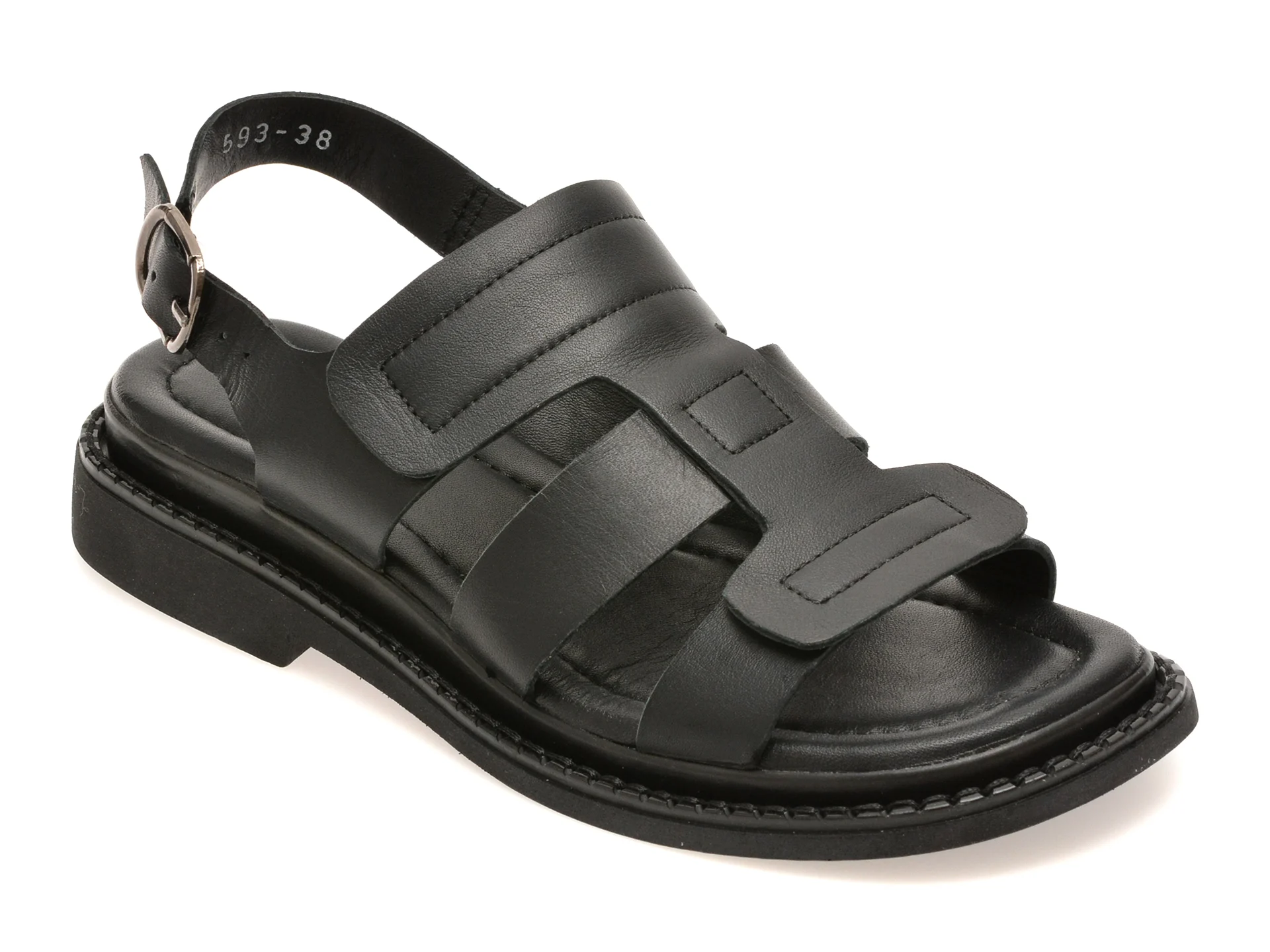 Sandale GRYXX negre, 2311514, din piele naturala