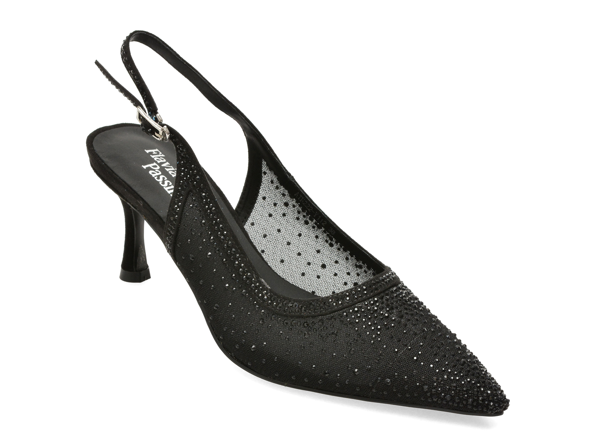 Pantofi eleganti FLAVIA PASSINI negri, ATH222, din material textil