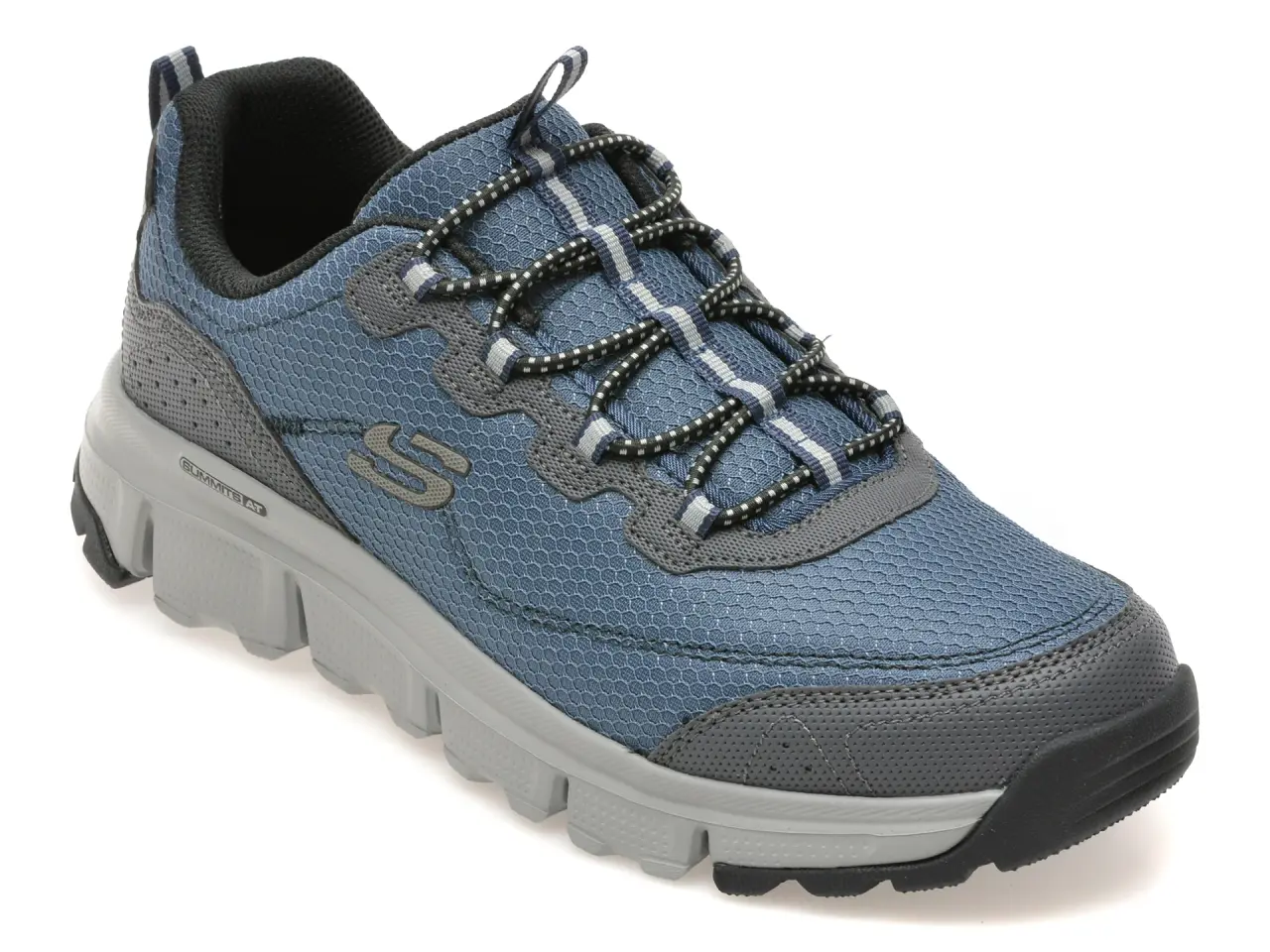 Pantofi sport SKECHERS albastri, SUMMITS AT, din material textil