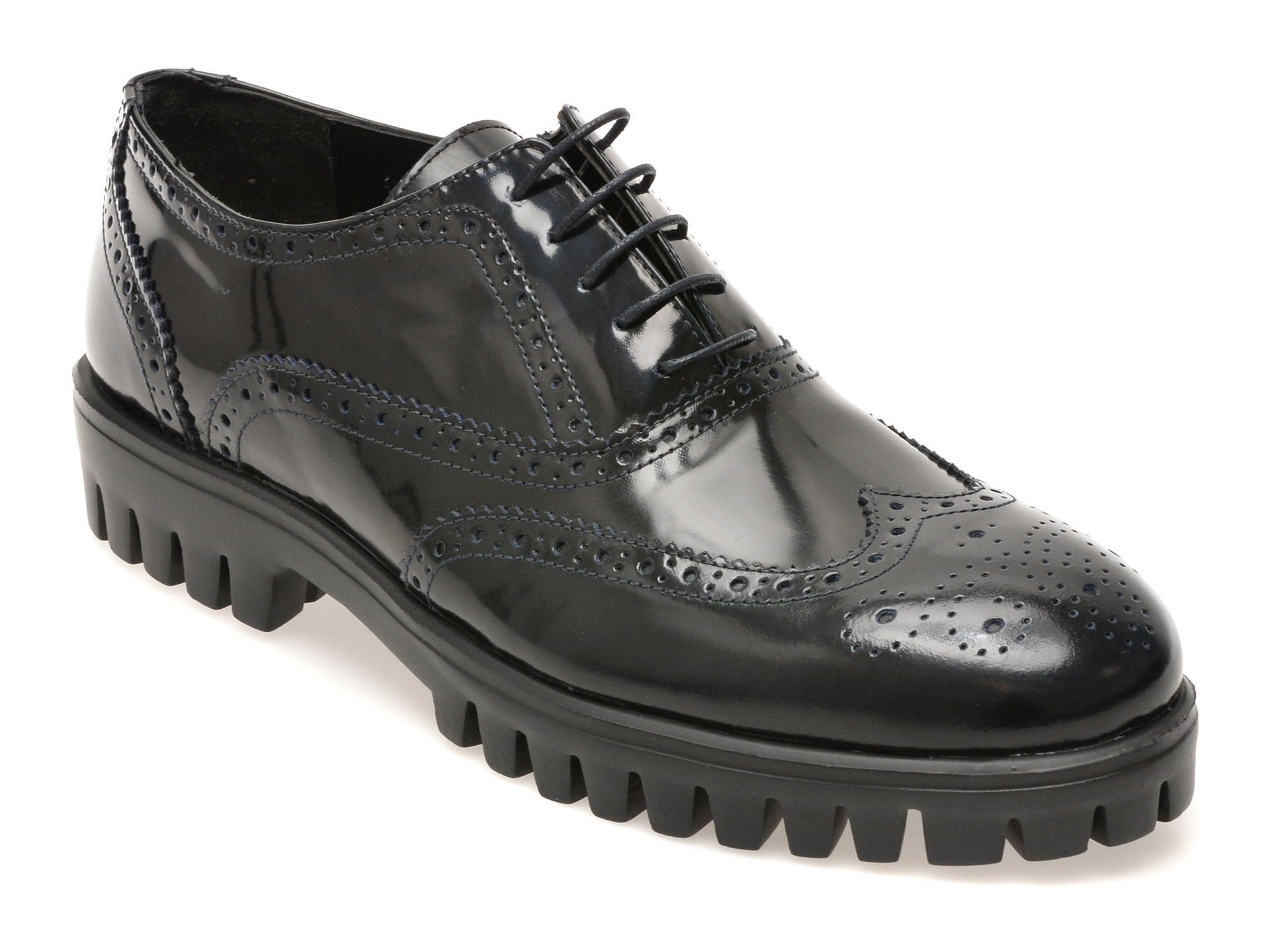 Pantofi eleganti RELAX negri, 5811A, din piele naturala