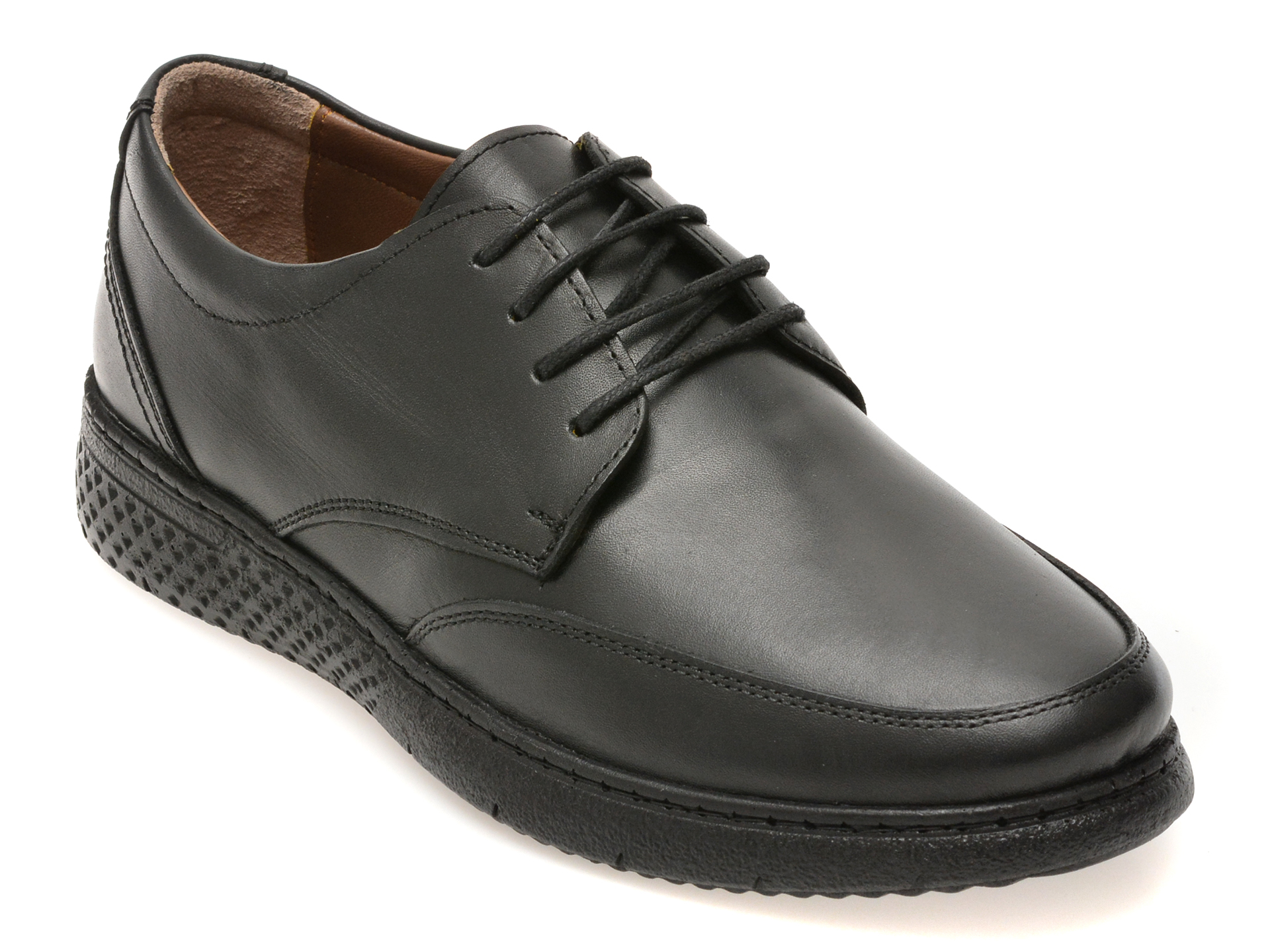 Pantofi BITE THE BULLET negri, RZ002, din piele naturala