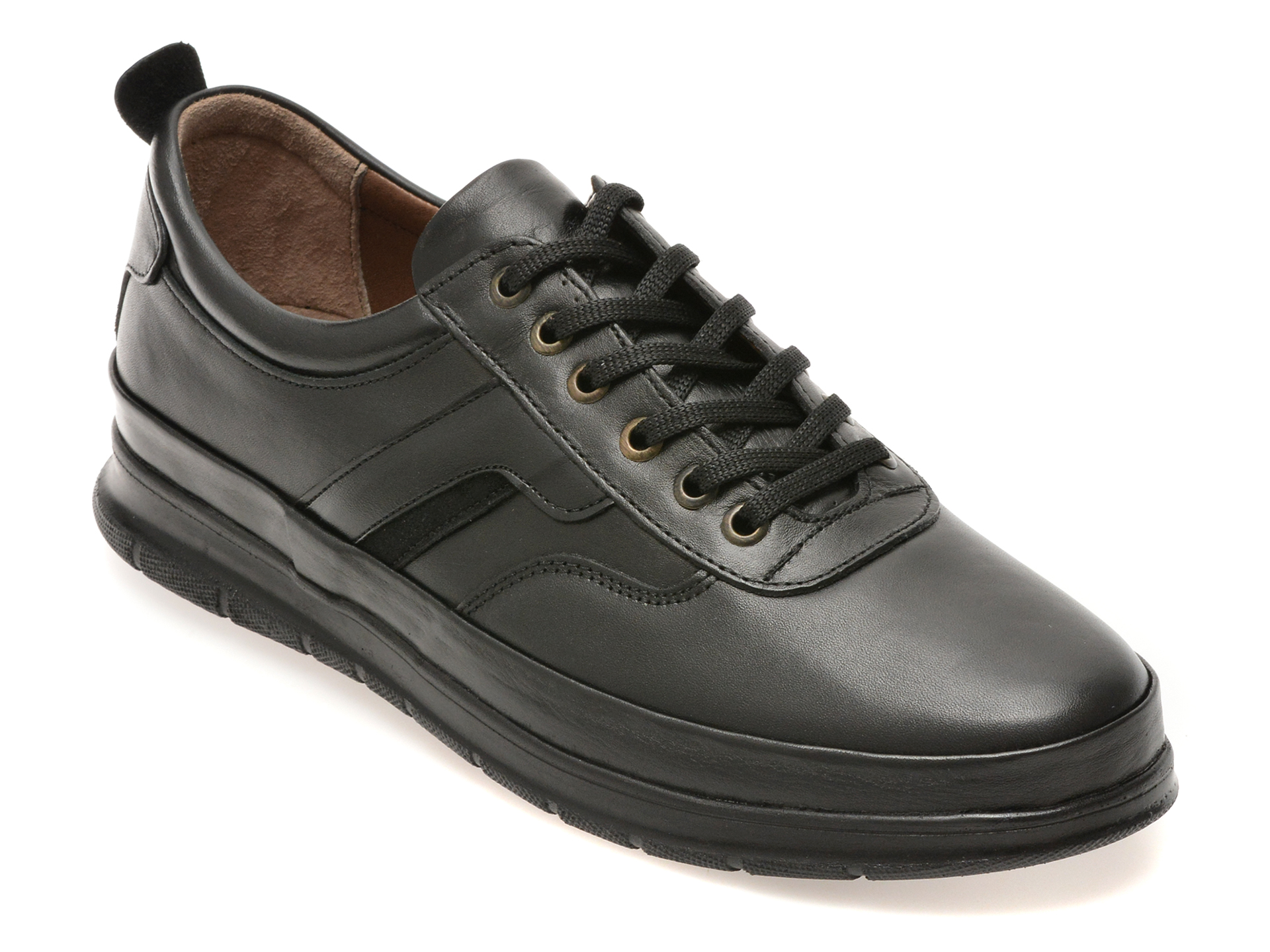 Pantofi sport BITE THE BULLET negri, RZ008, din piele naturala