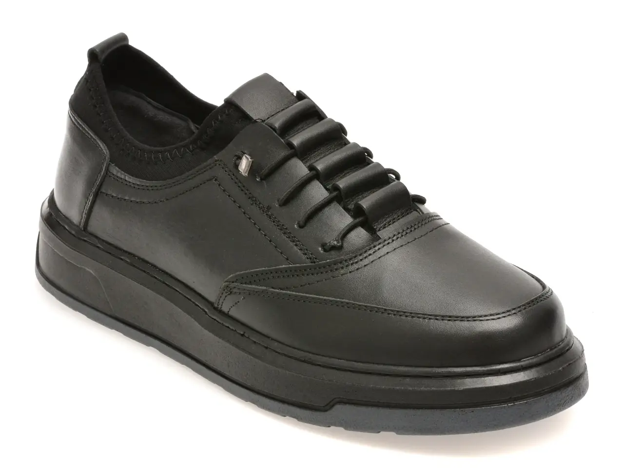 Pantofi sport BITE THE BULLET negri, RZ2026, din piele naturala