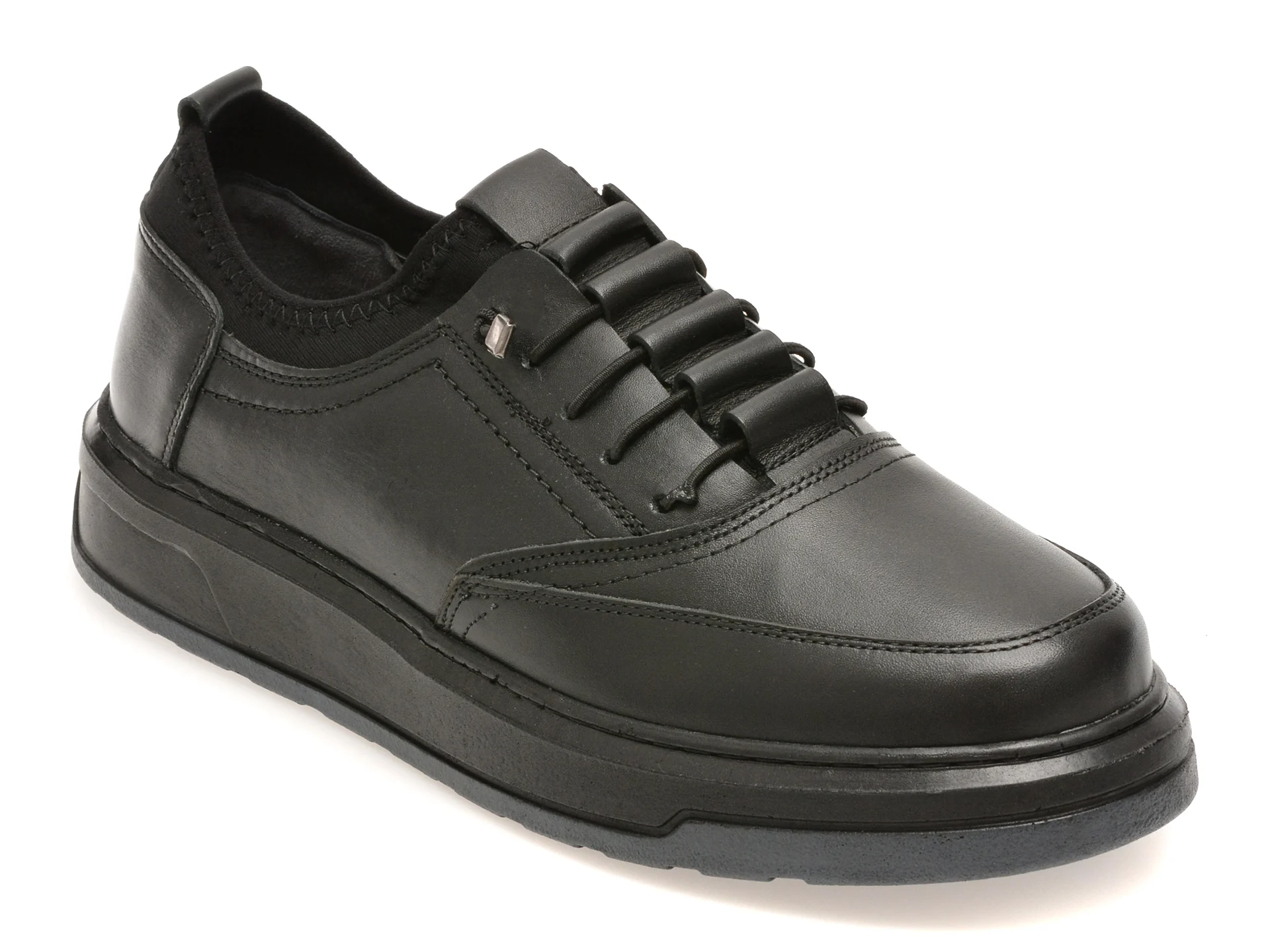 Pantofi sport BITE THE BULLET negri, RZ2026, din piele naturala