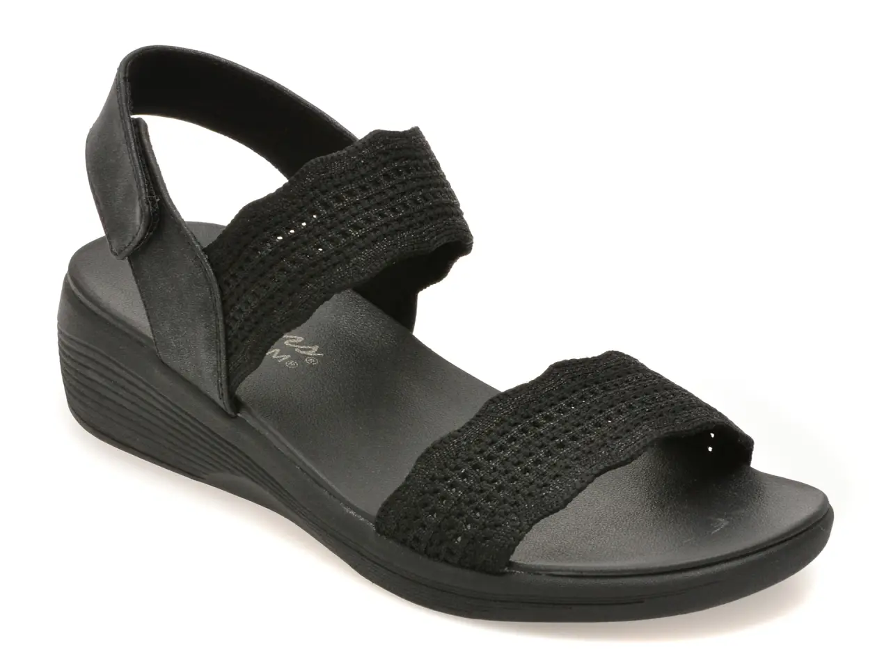 Sandale SKECHERS negre, ARYA, din material textil