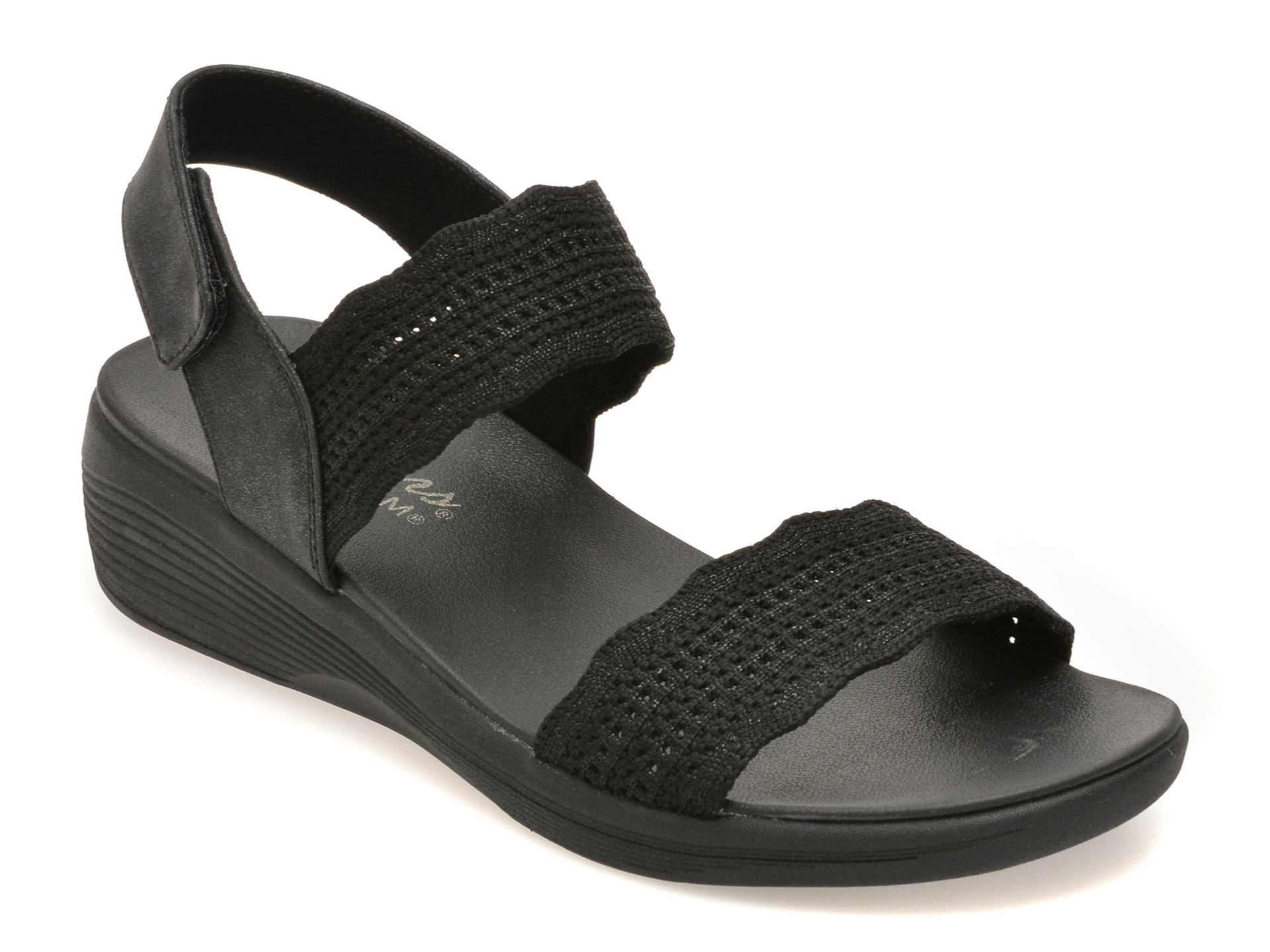 Sandale SKECHERS negre, ARYA, din material textil