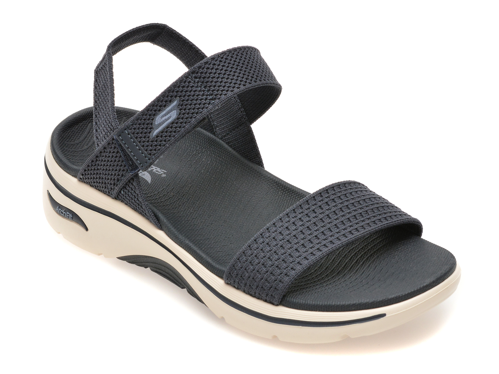 Sandale SKECHERS bleumarin, GO WALK ARCH FIT 2.0, din material textil
