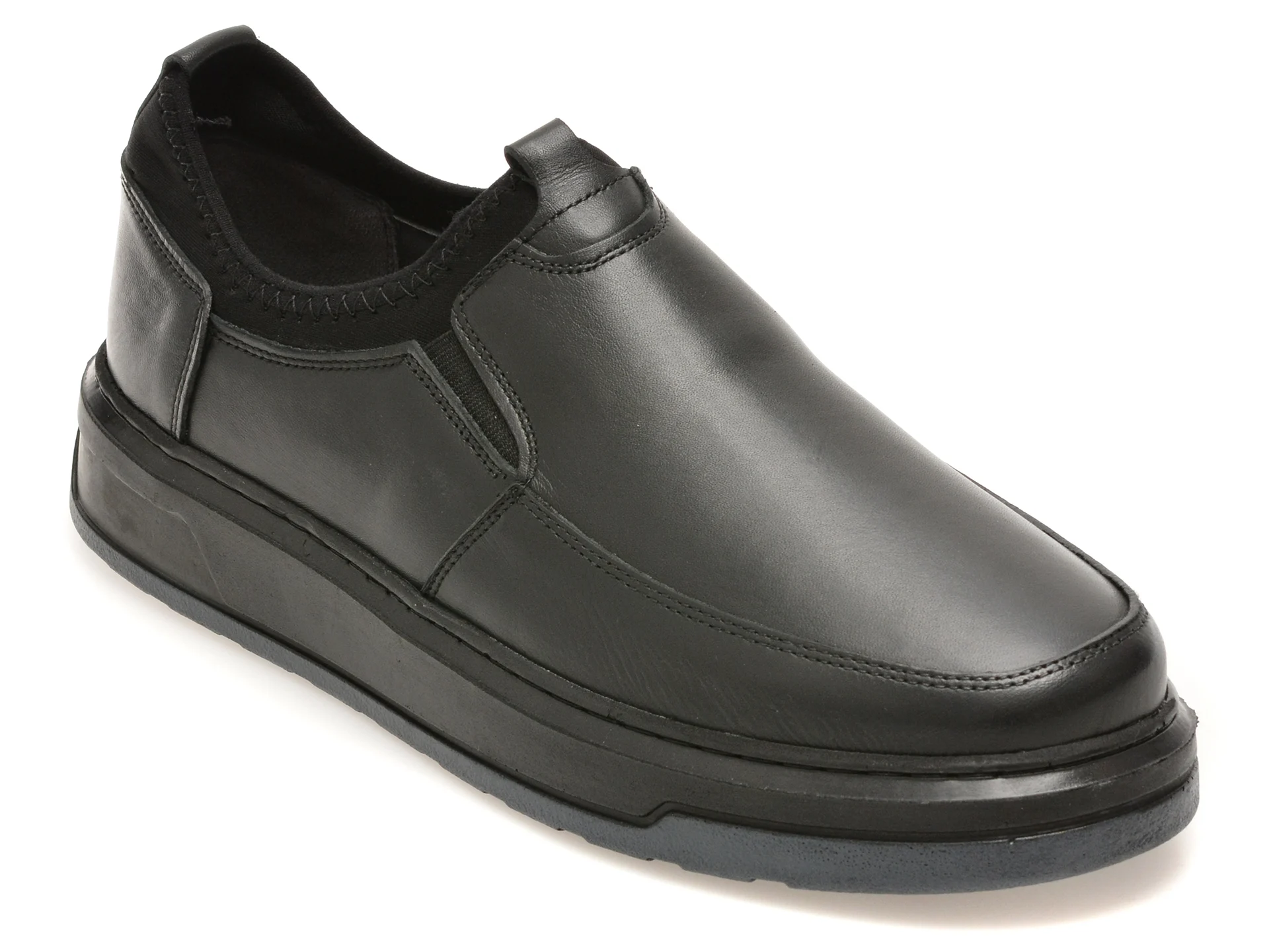 Pantofi BITE THE BULLET negri, RZ2050, din piele naturala