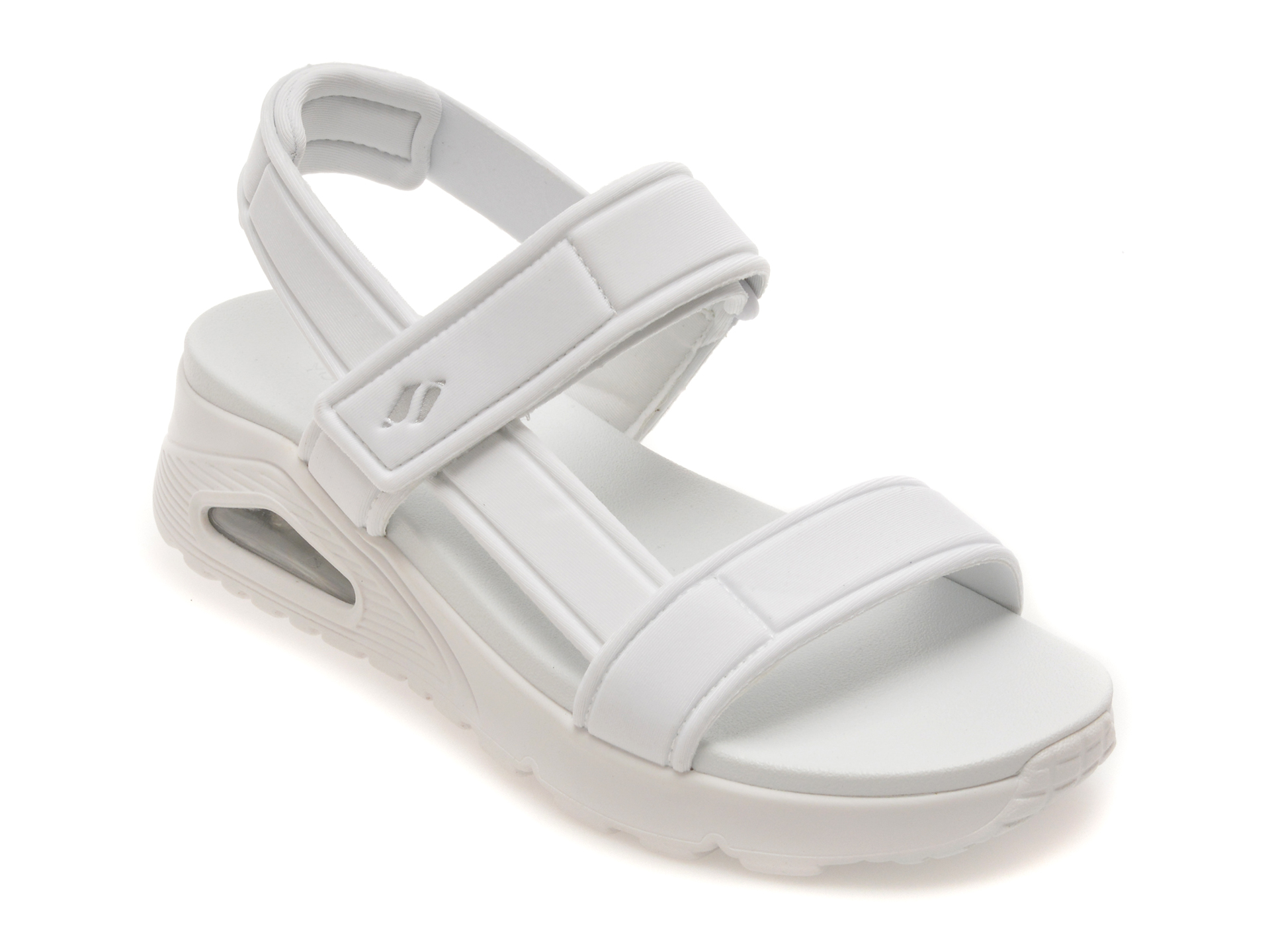 Sandale SKECHERS albe, UNO, din material textil