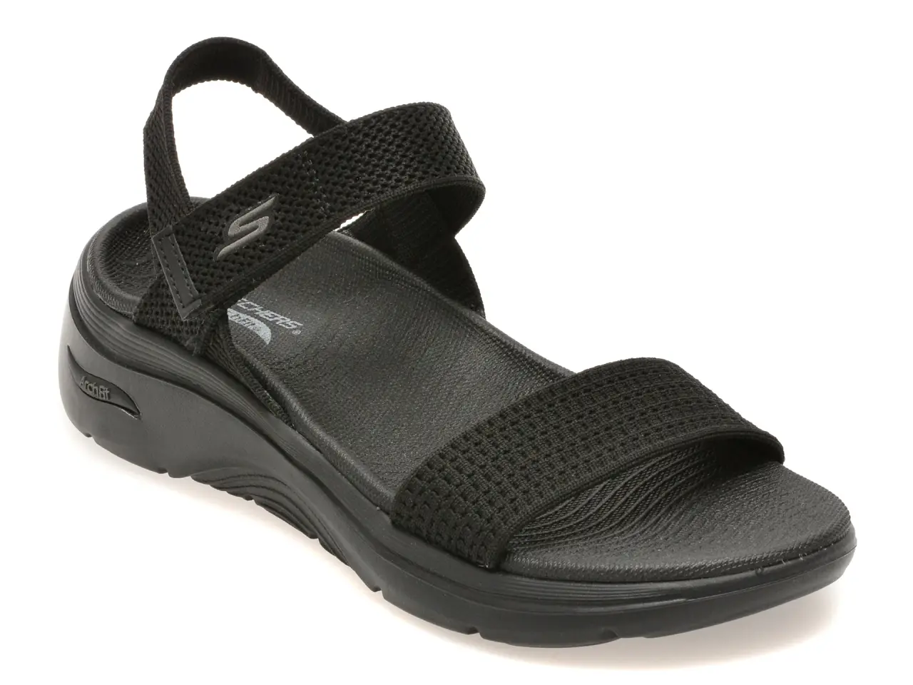 Sandale SKECHERS negre, GO WALK ARCH FIT 2.0, din material textil