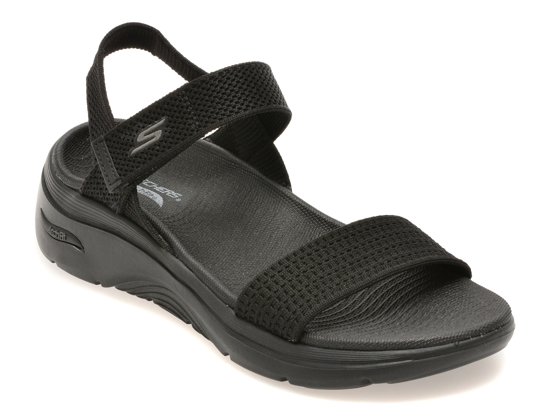 Sandale SKECHERS negre, GO WALK ARCH FIT 2.0, din material textil
