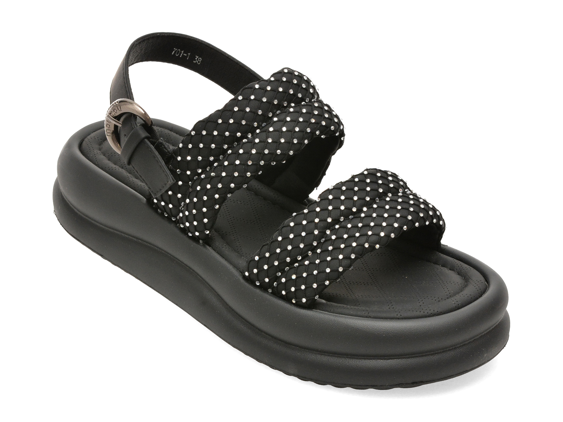 Sandale GRYXX negre, 701, din piele ecologica