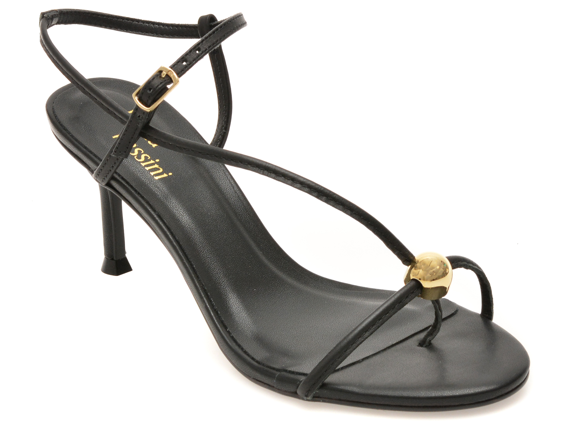 Sandale FLAVIA PASSINI negre, 373401, din piele naturala