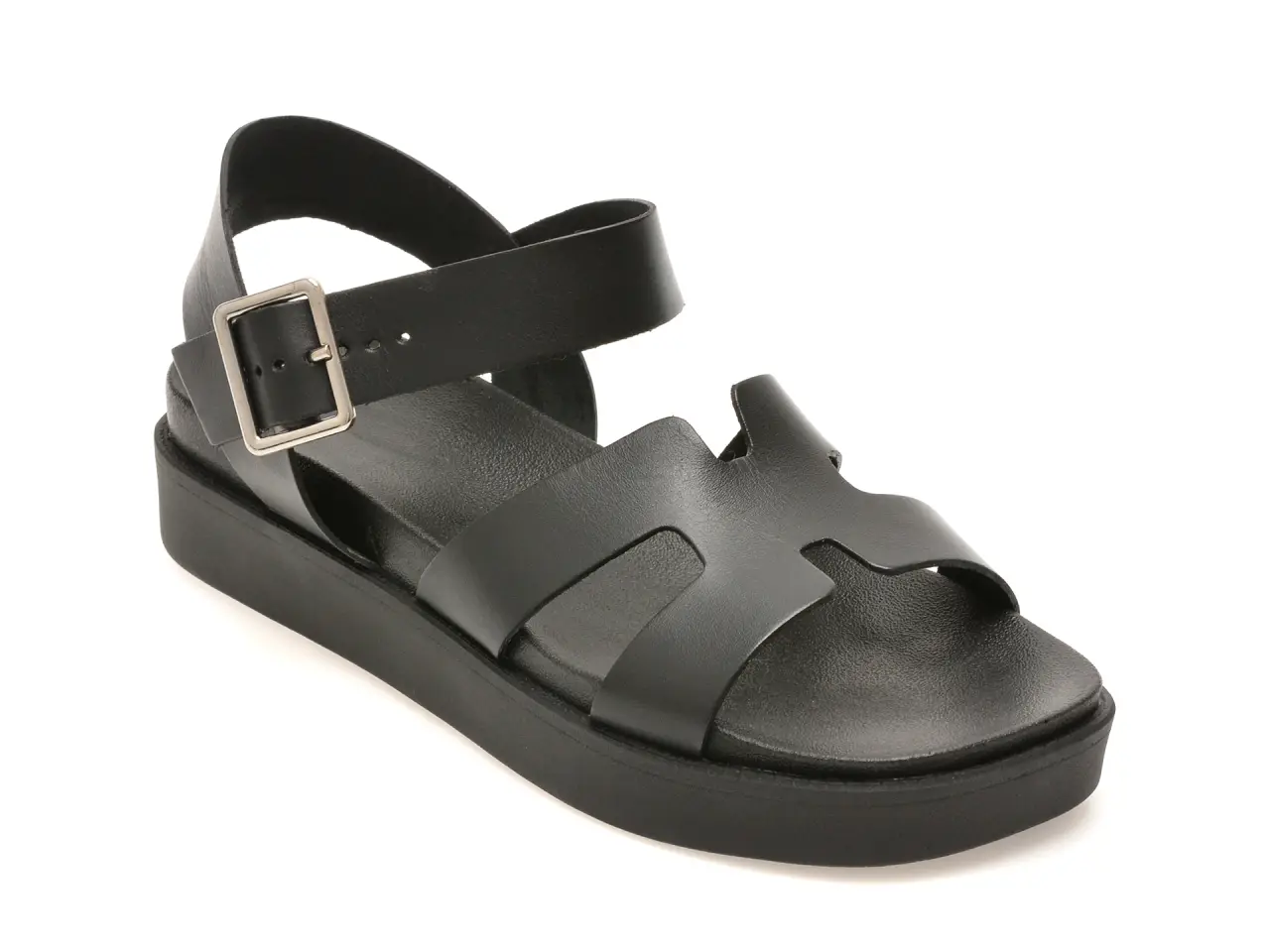 Sandale GRYXX negre, 376203, din piele naturala