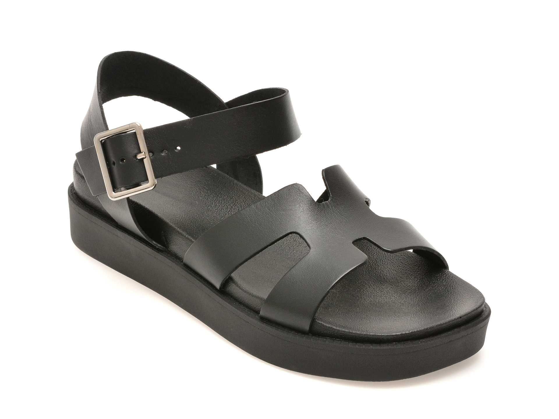 Sandale GRYXX negre, 376203, din piele naturala