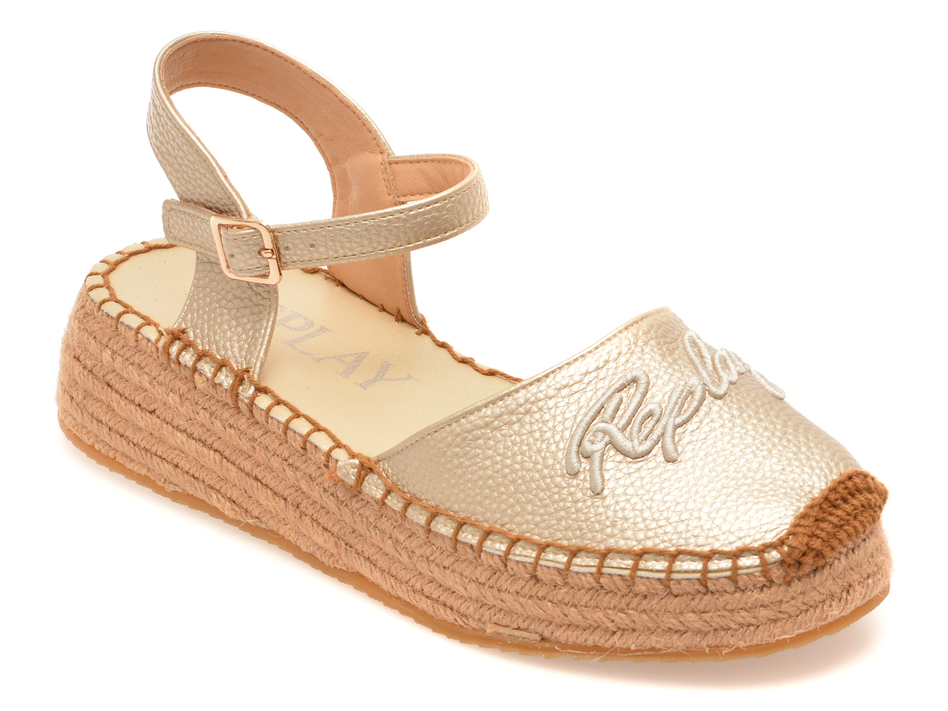 Pantofi REPLAY aurii, WF6T05S, din piele ecologica
