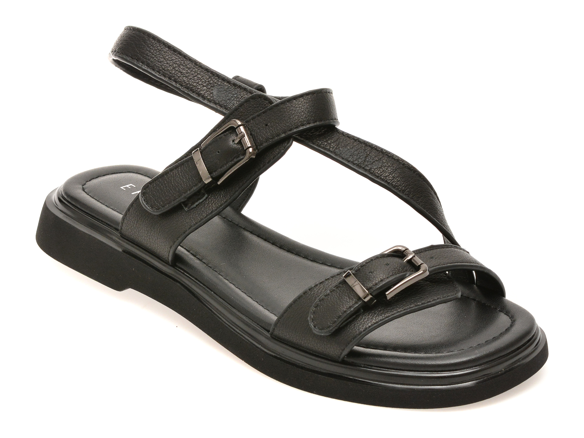 Sandale EPICA negre, 1501C16, din piele naturala