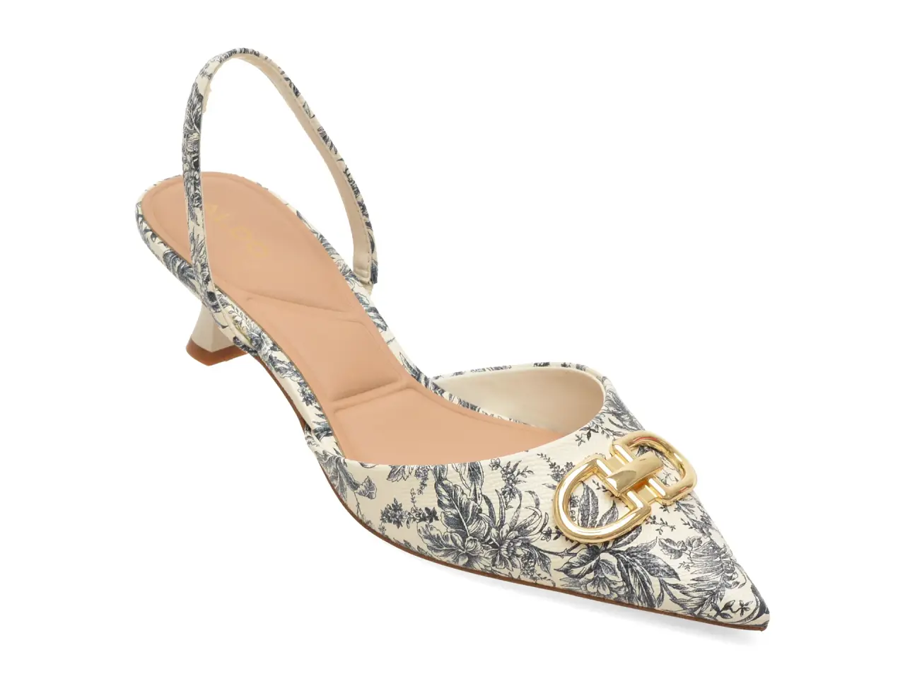 Pantofi eleganti ALDO albi, ODDELICAT 413, din piele ecologica