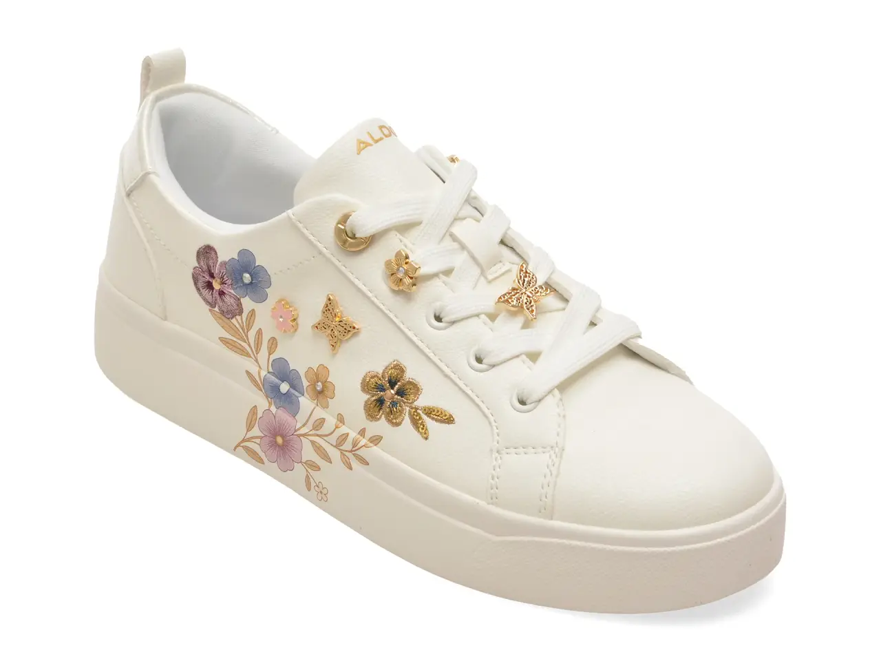 Pantofi sport ALDO albi, ODSPRINGFLOWERS 182, din piele ecologica