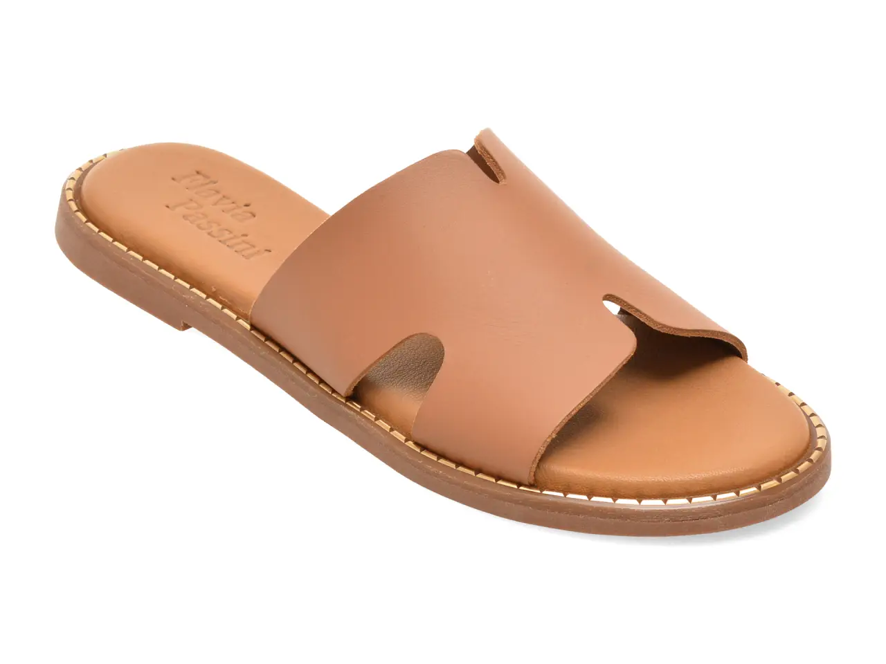 Papuci FLAVIA PASSINI maro, TOFFY, din piele naturala