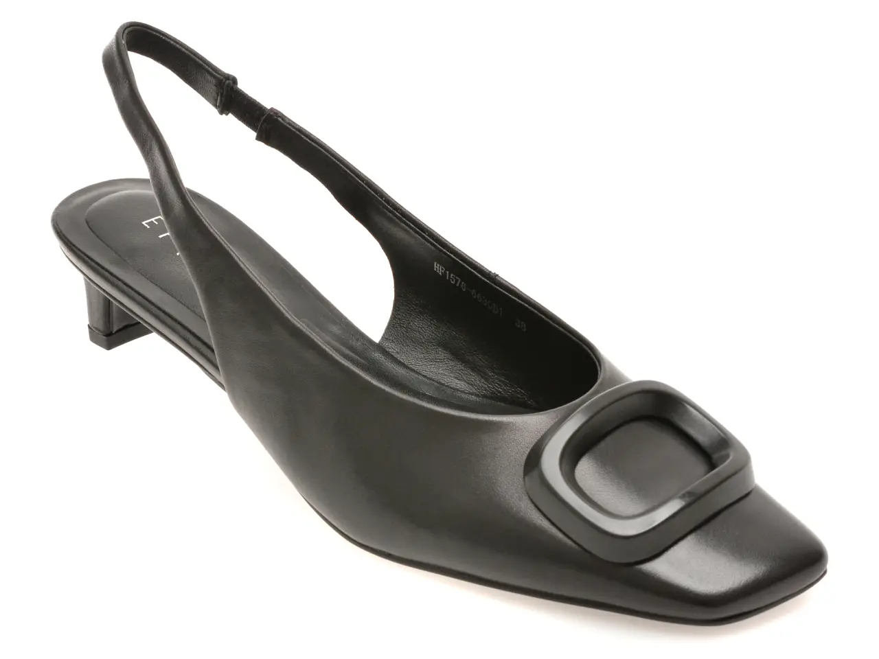 Pantofi eleganti EPICA negri, HF1576, din piele naturala