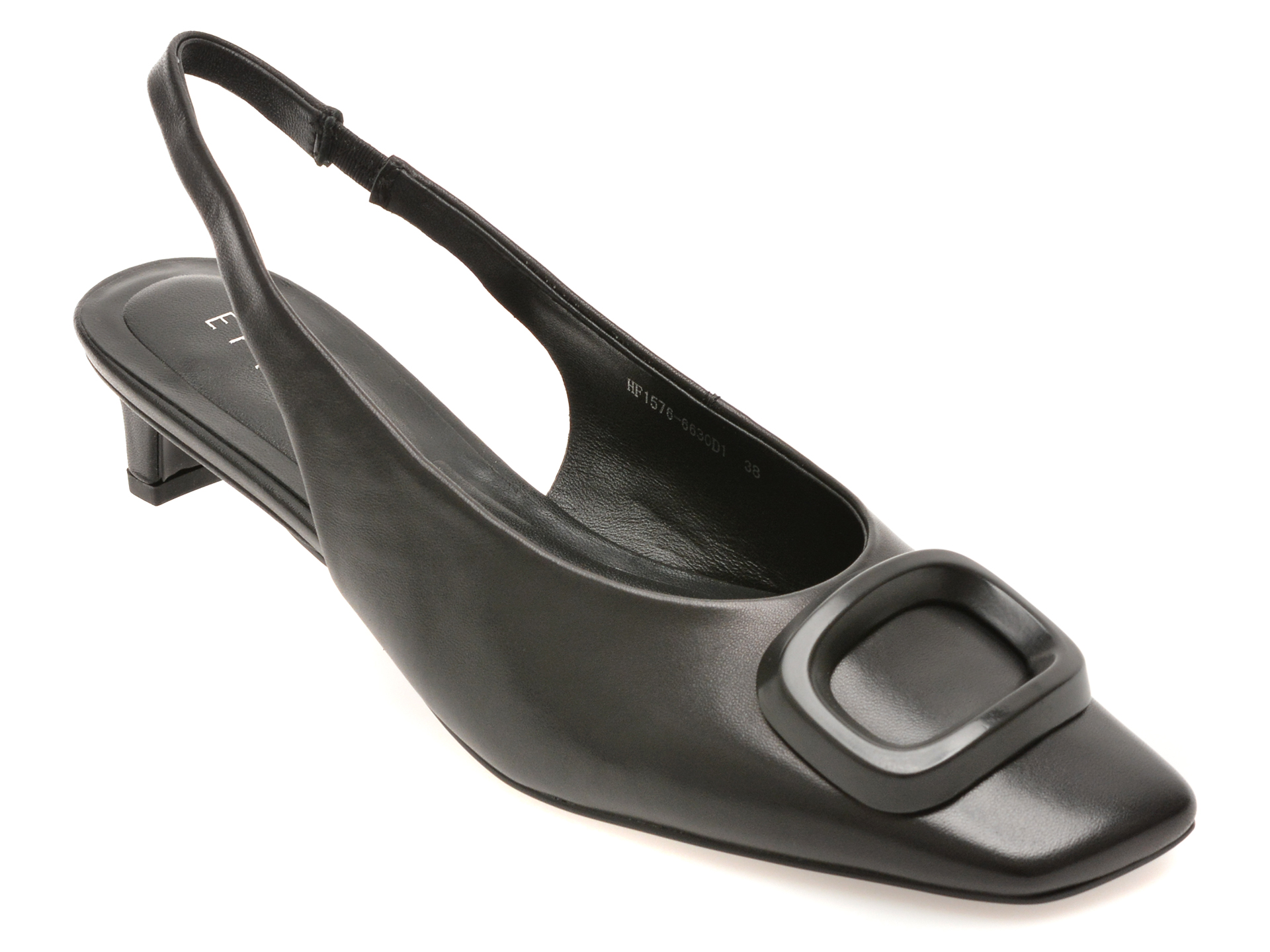 Pantofi eleganti EPICA negri, HF1576, din piele naturala