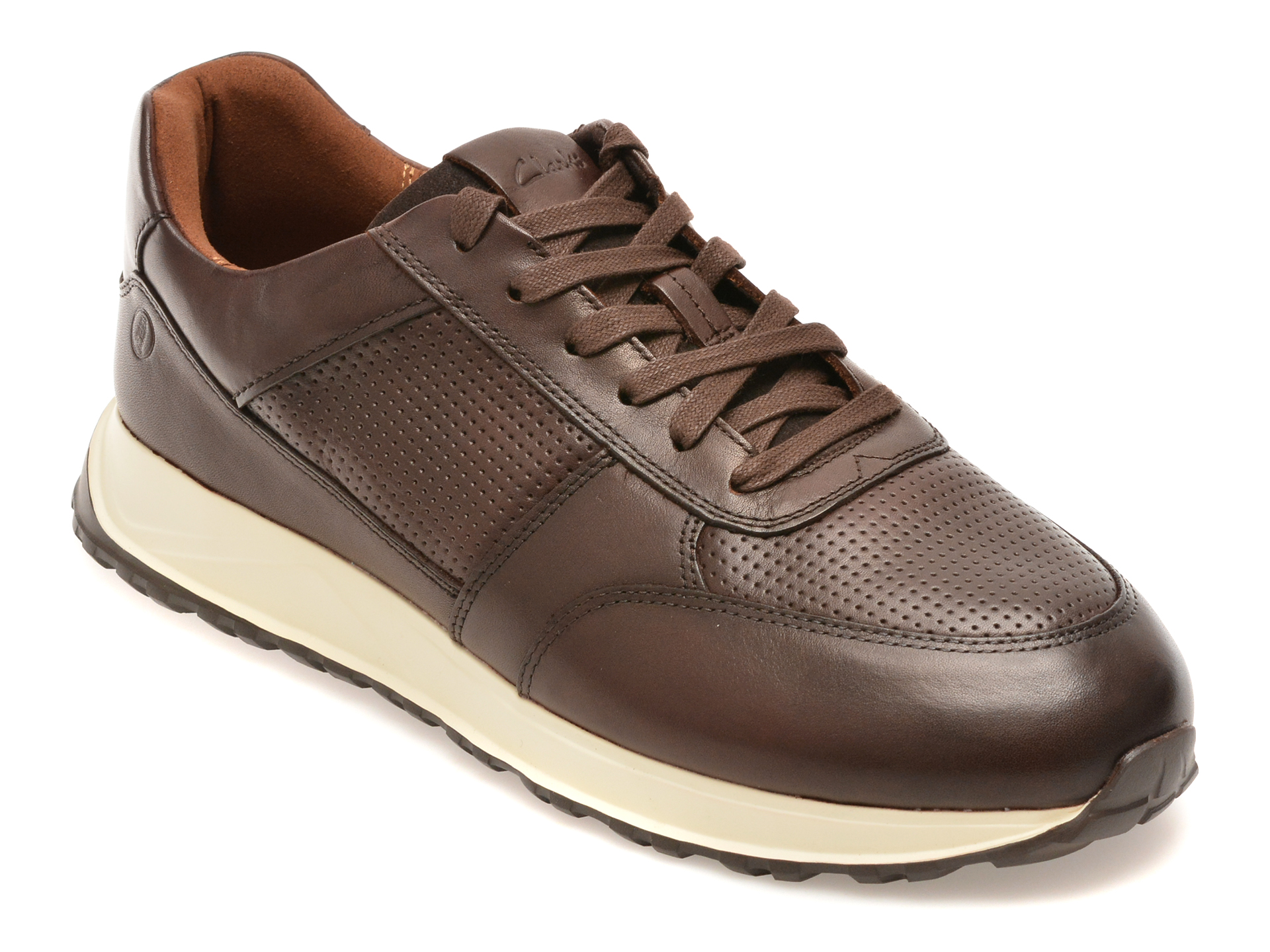 Pantofi sport CLARKS maro, RADWELL TIE, din piele naturala