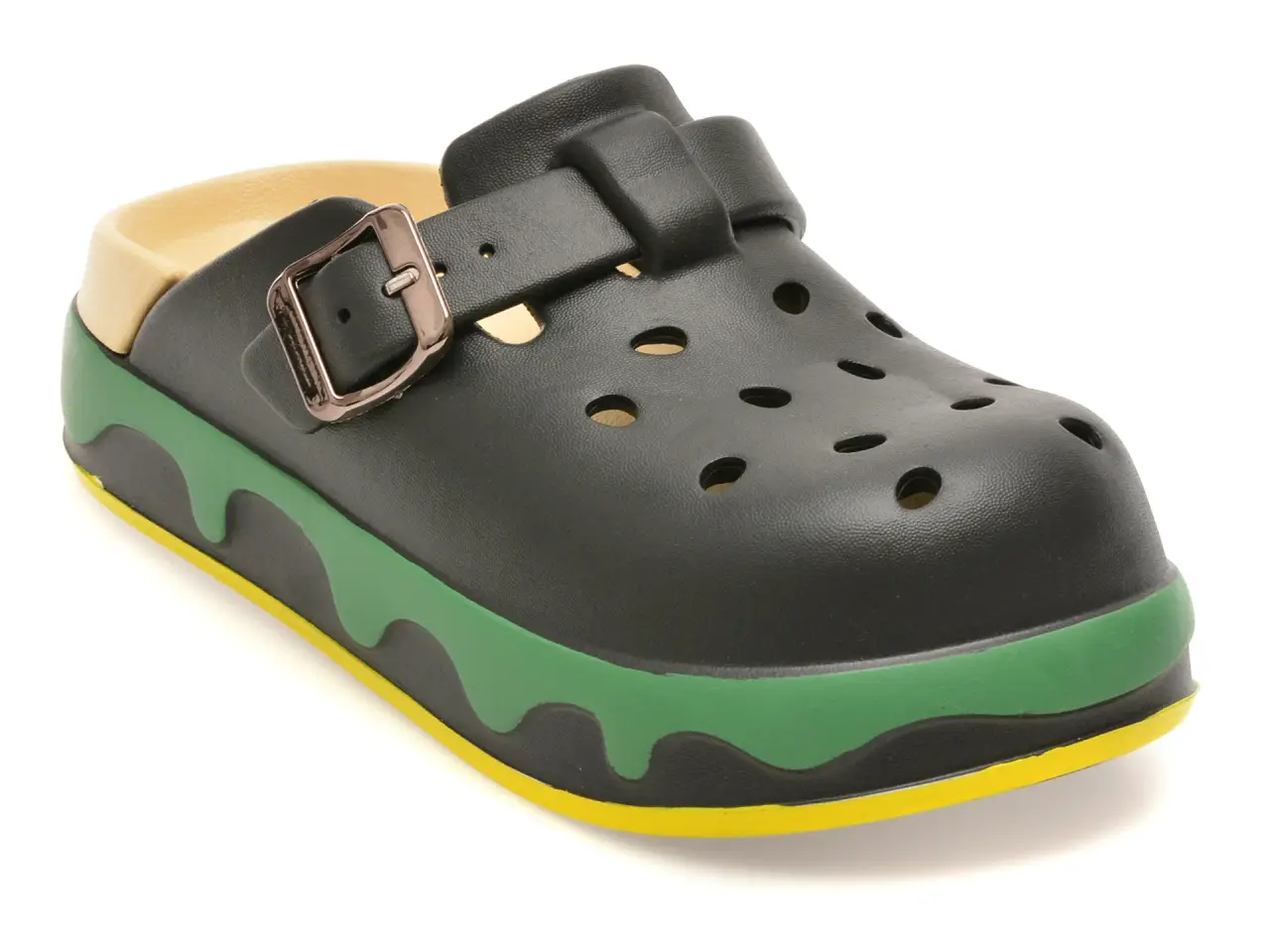 Papuci GRYXX negri, A196, din pvc