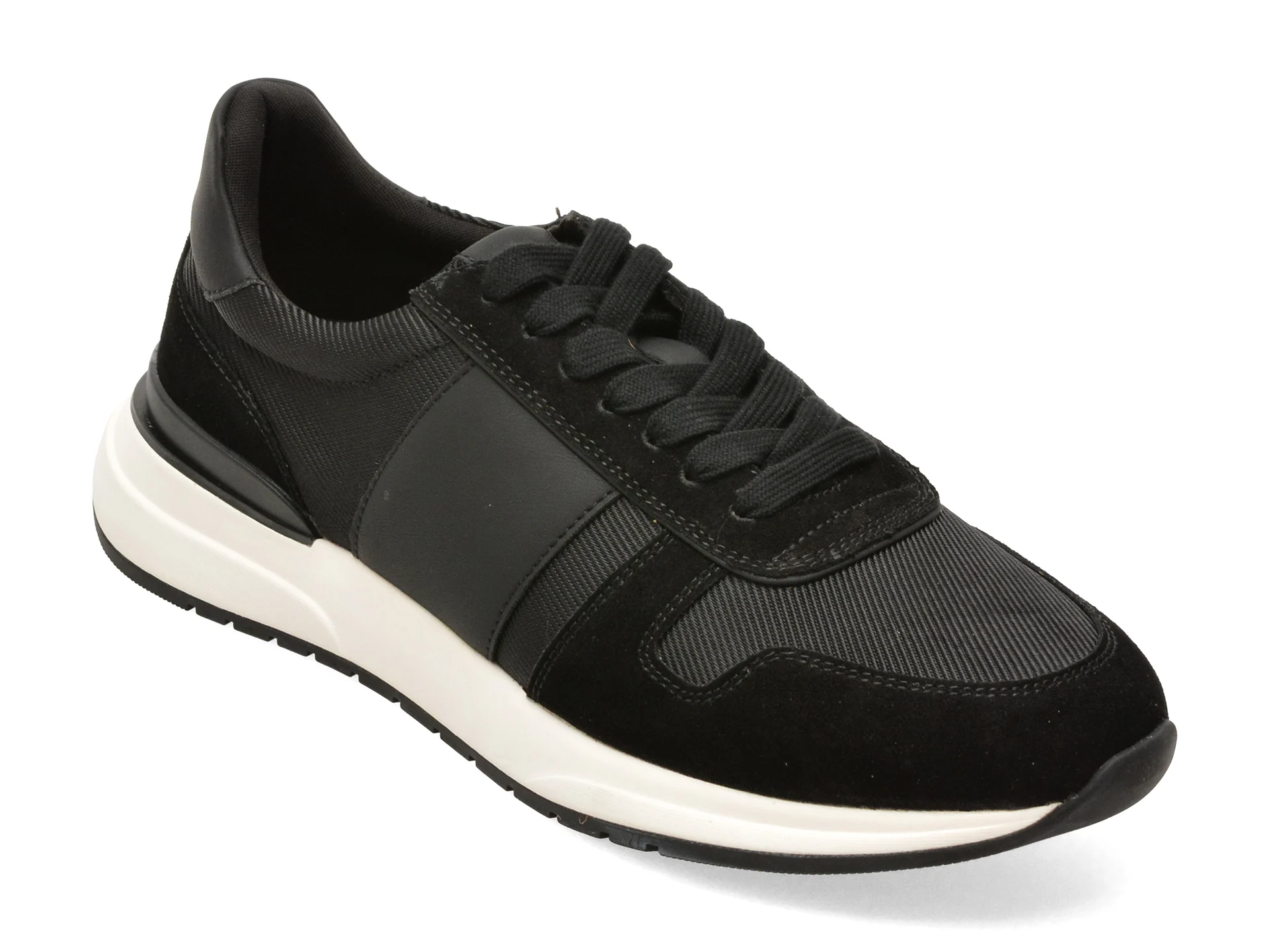 Pantofi sport ALDO negri, ROBBEN 001, din material textil si piele naturala