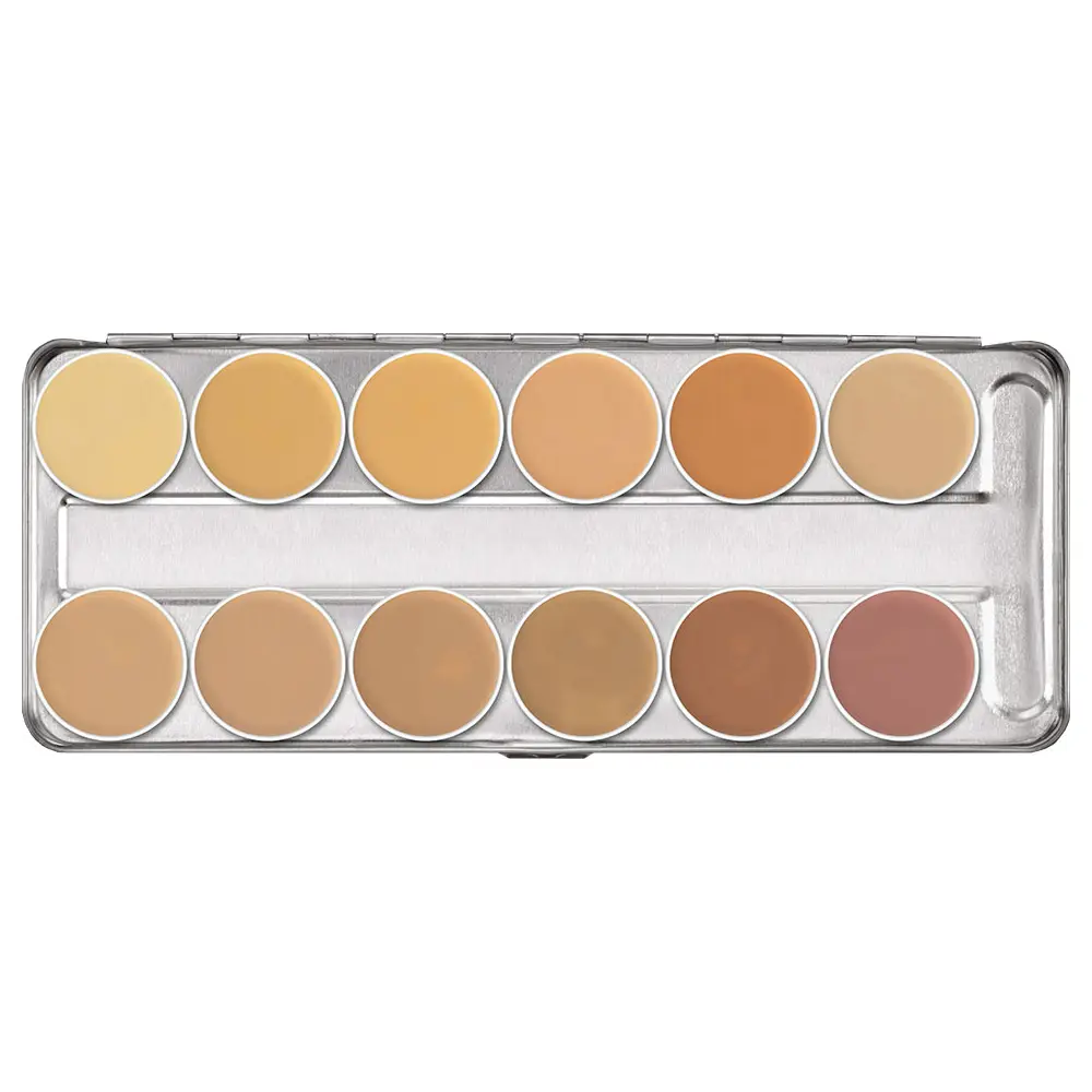 Paleta fond de ten camuflaj Kryolan Dermacolor Camouflage Creme Palette no A 12 culori 40g