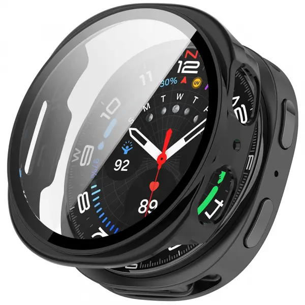Husa Techsuit Defense360 Pro pentru Samsung Galaxy Watch8 44mm, Neagra Mata