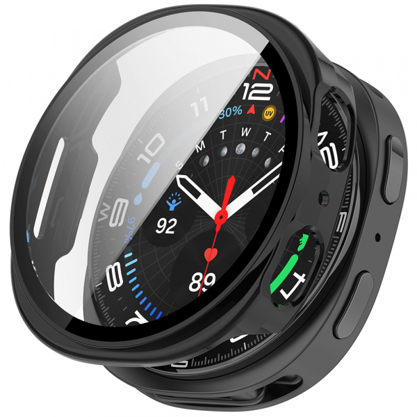 Husa Techsuit Defense360 Pro pentru Samsung Galaxy Watch8 44mm, Neagra Mata