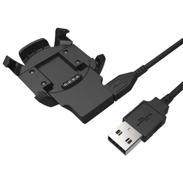 Cablu Incarcare Techsuit TGC5 pentru Garmin Fenix 3 Sapphire / 3 HR / 3, USB-A, Negru