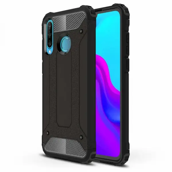 Husa pentru Huawei P30 lite New Edition / P30 lite, Techsuit, Hybrid Armor, Neagra