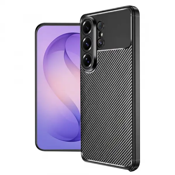 Husa pentru Samsung Galaxy S26 Ultra S948, Techsuit, CarbonFiber, Neagra