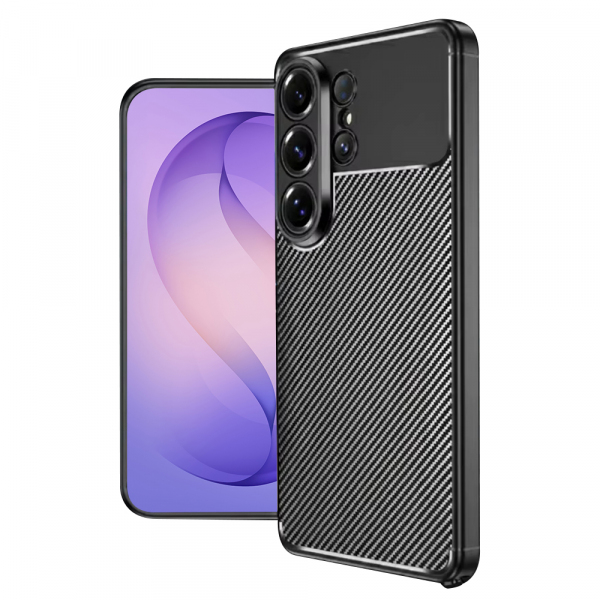 Husa pentru Samsung Galaxy S26 Ultra S948, Techsuit, CarbonFiber, Neagra