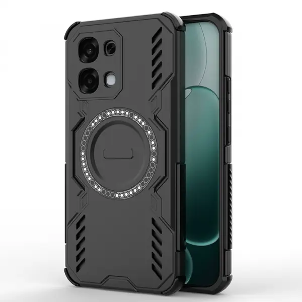 Husa MagSafe pentru Oppo A6 Pro 5G / A6 Pro 4G, Techsuit, ArmorMag, Neagra