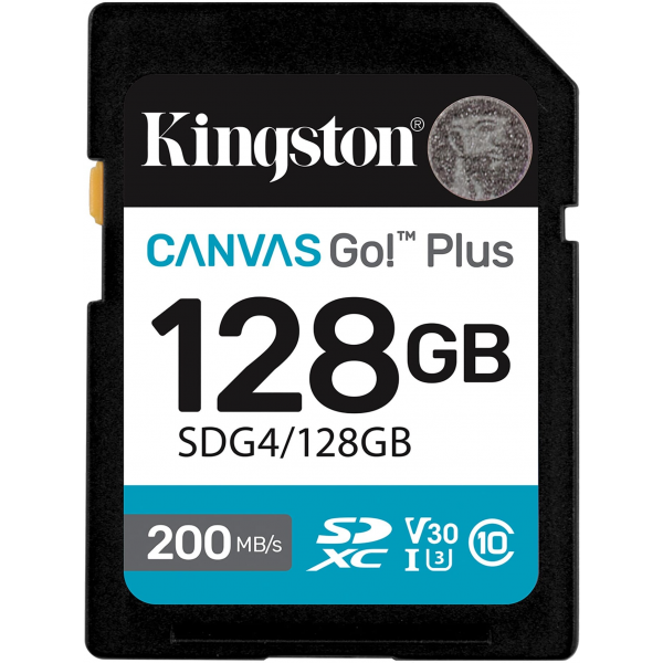 Card Memorie SDXC Kingston Canvas Go Plus, 128Gb, Clasa 10 / UHS-1 U3 SDG4/128GB