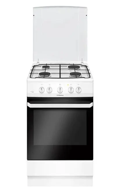 Aragaz HANSA FCGW51099, 4 arzatoare, Gaz, 50 cm (Alb)