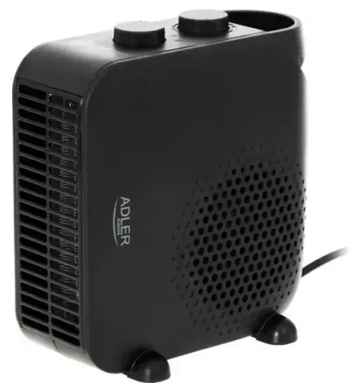 Aeroterma ceramica Adler AD7725B, 2000 W, Indicator luminos, Termostat (Negru)