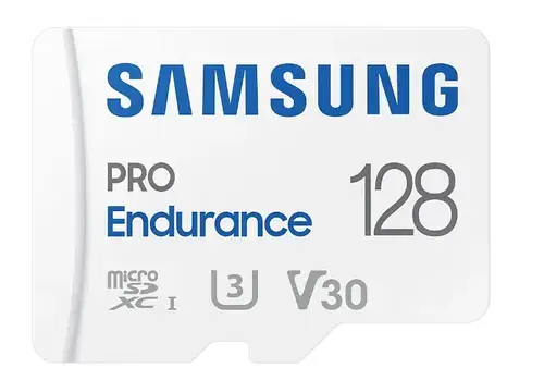 Card de memorie Samsung Pro Endurance MicroSDXC MB-MJ128KA/EU, 128GB, UHS-I U3, V30, Clasa 10 + Adaptor SD