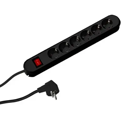 Prelungitor Bachmann SMART 381.151K, 6x Schuko, 3m (Negru)