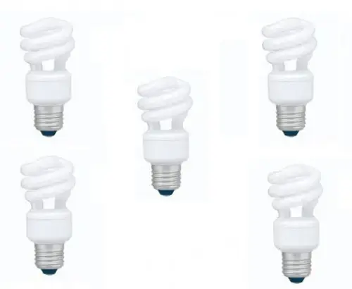Set 5 becuri economice Panasonic EFD8E65HD3E-5, putere lampa 8W, echivalent pentru incandescenta 40W